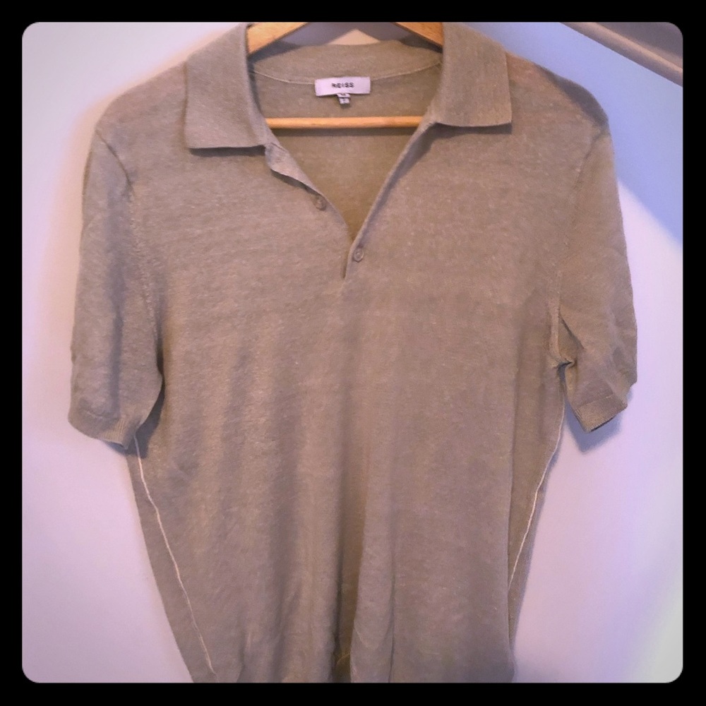 Textured Polo Shirt linen from REISS